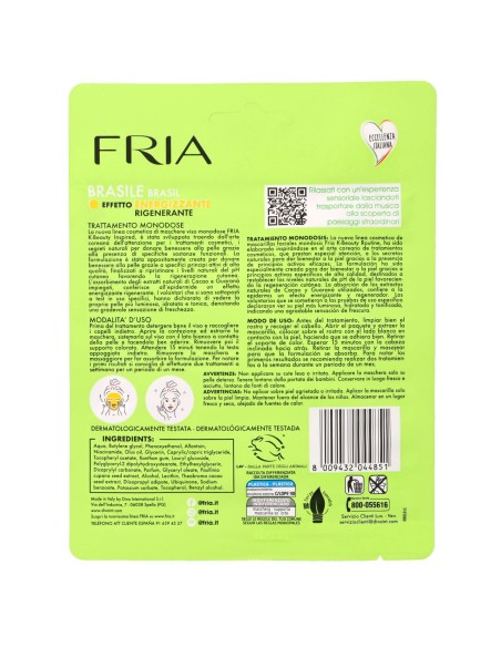 Fria Maschera Viso In Tessuto - Energizzante Brasile - Rigenerante